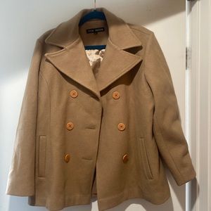 Euc Tan khaki colored Steve Madden  peacoat size L